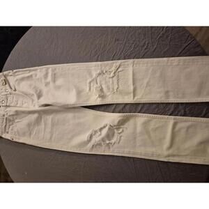 Rhude White Distressed Classic Denim Jeans Size 29